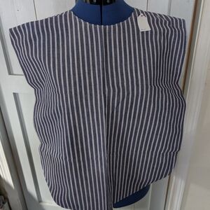 Striped Navy and White Women's Top